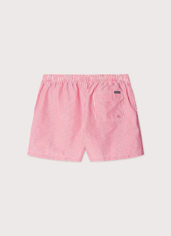 striped seersucker swim shorts