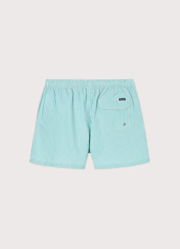 striped seersucker swim shorts