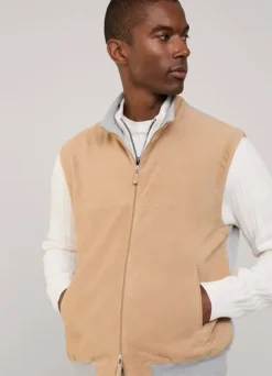 suede hybrid gilet
