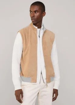 suede hybrid gilet