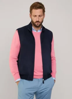 suede hybrid gilet