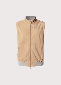 suede hybrid gilet