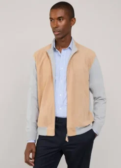 suede hybrid jacket