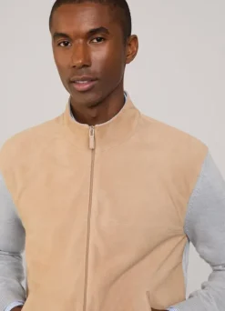 suede hybrid jacket