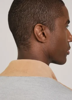 suede hybrid jacket