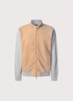 suede hybrid jacket