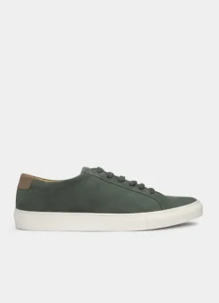 two-tone suede trainers