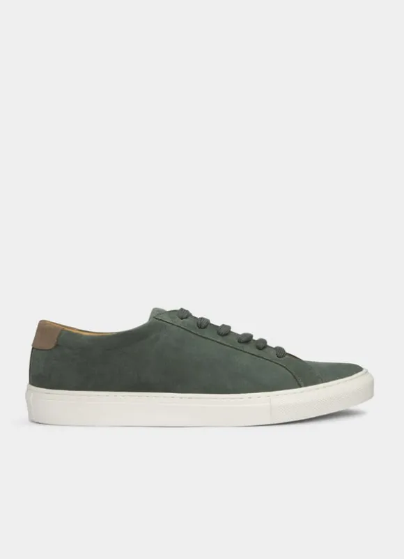 two-tone suede trainers