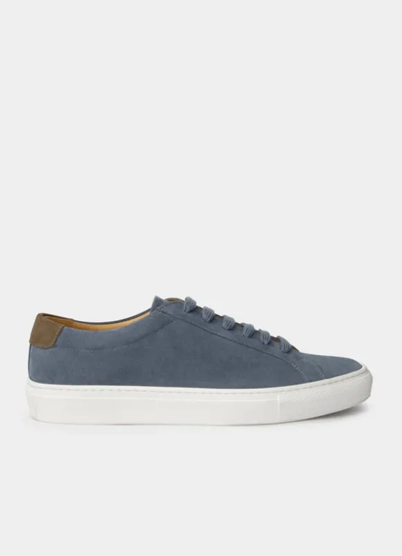 two-tone suede trainers