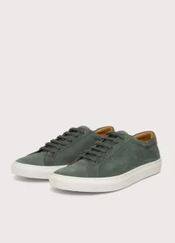 two-tone suede trainers