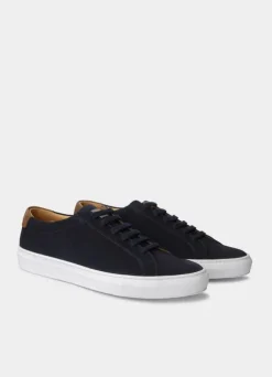 two-tone suede trainers