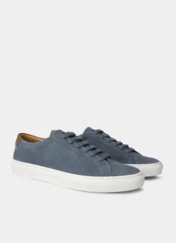 two-tone suede trainers