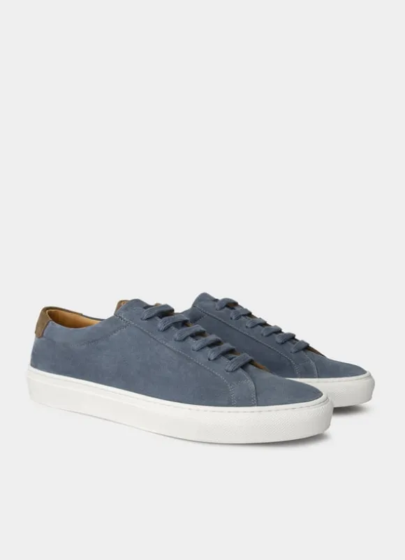 two-tone suede trainers