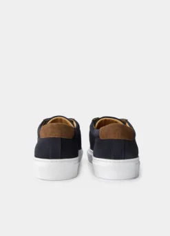 two-tone suede trainers