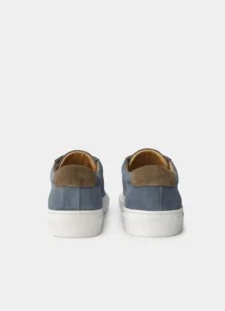 two-tone suede trainers