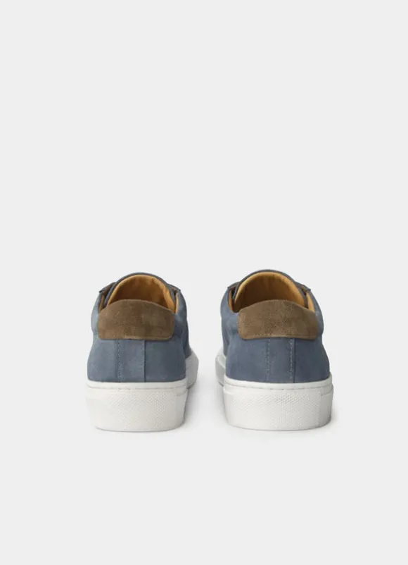 two-tone suede trainers