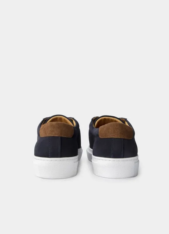 two-tone suede trainers