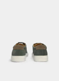 two-tone suede trainers