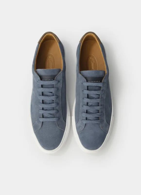 two-tone suede trainers