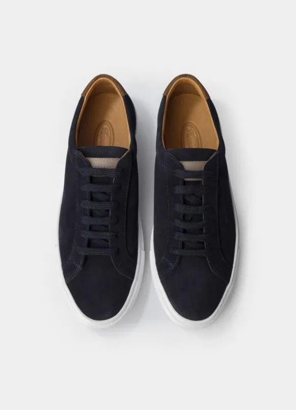 two-tone suede trainers