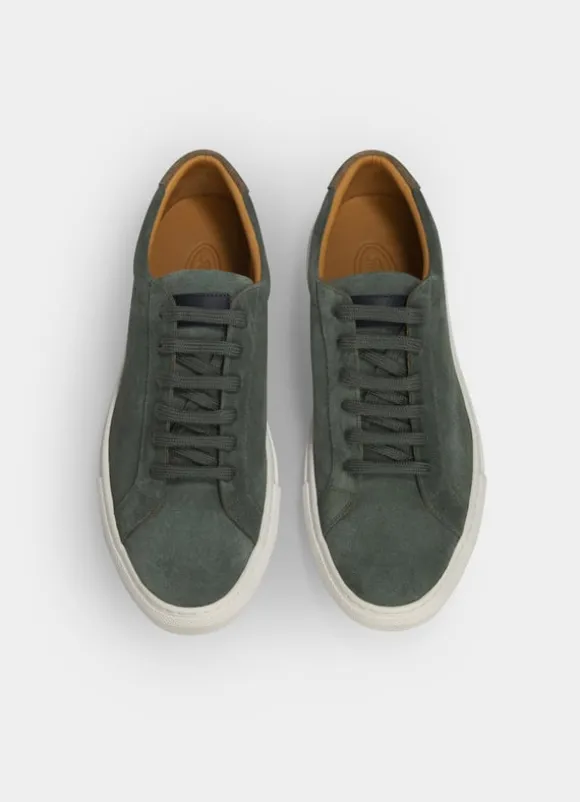 two-tone suede trainers