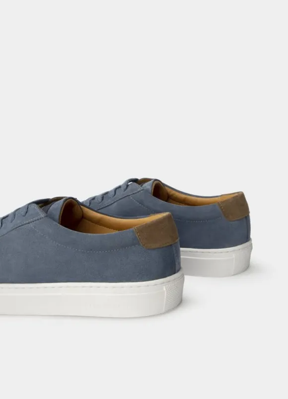 two-tone suede trainers