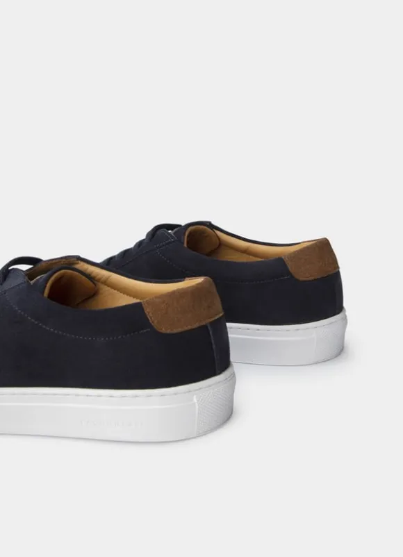 two-tone suede trainers