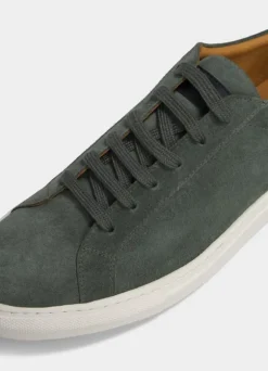two-tone suede trainers